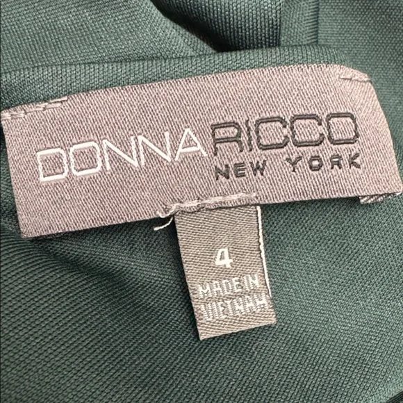 NEW Donna Ricco Hunter Teal Lace Midi Dress Size 4 - Picture 8 of 11